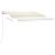 Copertină retractabilă manual cu LED, crem, 300x250 cm GartenMobel Dekor