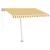 Copertină retractabilă manual cu LED, galben și alb, 300x250 cm GartenMobel Dekor