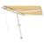 Copertină retractabilă manual cu LED, galben și alb, 300x250 cm GartenMobel Dekor