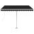 Copertină retractabilă manual cu LED, antracit, 300x250 cm GartenMobel Dekor