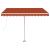 Copertină retractabilă manual cu LED portocaliu&maro 300x250 cm GartenMobel Dekor