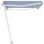 Copertină retractabilă manual LED, albastru și alb, 450x300 cm GartenMobel Dekor