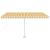 Copertină retractabilă manual cu LED, galben și alb, 450x300 cm GartenMobel Dekor
