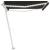 Copertină retractabilă manual cu LED, antracit, 450x300 cm GartenMobel Dekor