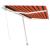 Copertină retractabilă manual cu LED portocaliu&maro 450x300 cm GartenMobel Dekor