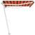 Copertină retractabilă manual cu LED portocaliu&maro 450x300 cm GartenMobel Dekor