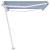 Copertină retractabilă manual cu LED, albastru&alb, 400x350 cm GartenMobel Dekor