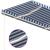 Copertină retractabilă manual cu LED, albastru&alb, 3x2,5 m GartenMobel Dekor
