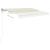 Copertină retractabilă manual cu LED, crem, 3x2,5 m GartenMobel Dekor