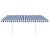 Copertină retractabilă manual, cu LED, albastru și alb 4,5x3 m GartenMobel Dekor