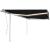 Copertină retractabilă manual, cu LED, antracit, 4,5x3 m GartenMobel Dekor