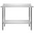 Masă bucătărie cu raft superior, 120x60x120 cm, oțel inoxidabil GartenMobel Dekor