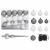 Brad Crăciun pre-iluminat cu set globuri, negru, 120 cm, PVC GartenMobel Dekor