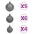 Brad Crăciun pre-iluminat cu set globuri, negru, 120 cm, PVC GartenMobel Dekor