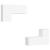 Set dulapuri TV, 4 piese, alb, lemn prelucrat GartenMobel Dekor