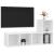 Set de dulapuri TV, 2 piese, alb, lemn prelucrat GartenMobel Dekor