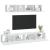 Set dulap TV, 4 piese, alb, lemn prelucrat GartenMobel Dekor