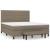 Pat box spring cu saltea, gri taupe, 160x200 cm material textil GartenMobel Dekor