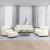 Set de canapele cu perne, 4 piese, crem, catifea GartenMobel Dekor