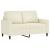 Set de canapele cu perne, 3 piese, crem, catifea GartenMobel Dekor
