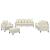 Set de canapele cu perne, 4 piese, crem, catifea GartenMobel Dekor