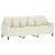Set de canapele cu perne, 4 piese, crem, catifea GartenMobel Dekor
