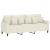 Set de canapele cu perne, 3 piese, crem, catifea GartenMobel Dekor
