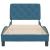Cadru de pat cu tăblie, albastru, 80x200 cm, catifea GartenMobel Dekor