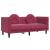 Set canapele cu perne, 2 piese, roșu vin, catifea GartenMobel Dekor