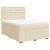 Pat box spring cu saltea, crem, 140x200 cm, textil GartenMobel Dekor