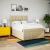 Pat box spring cu saltea, crem, 140x200 cm, textil GartenMobel Dekor