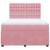 Pat box spring cu saltea, roz, 140x200 cm, catifea GartenMobel Dekor