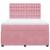 Pat box spring cu saltea, roz, 140x200 cm, catifea GartenMobel Dekor
