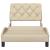 Cadru de pat fără saltea cremă 90x200 cm țesătură GartenMobel Dekor
