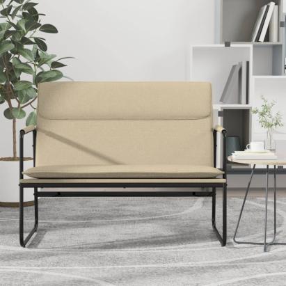 Bancă, crem, 100x64x80 cm, textil GartenMobel Dekor