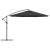 Umbrelă consolă de grădină cu stâlp din aluminiu, negru, 350 cm GartenMobel Dekor