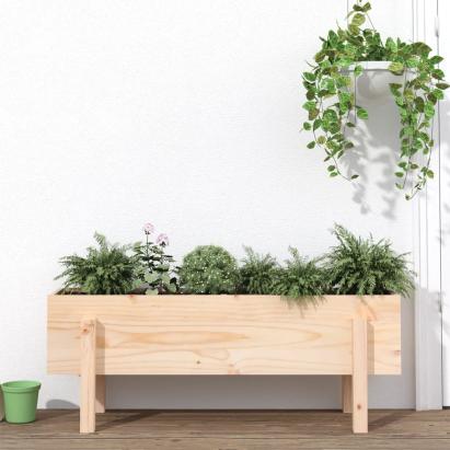 Strat înălțat de grădină, 101x30x38 cm, lemn masiv de pin GartenMobel Dekor