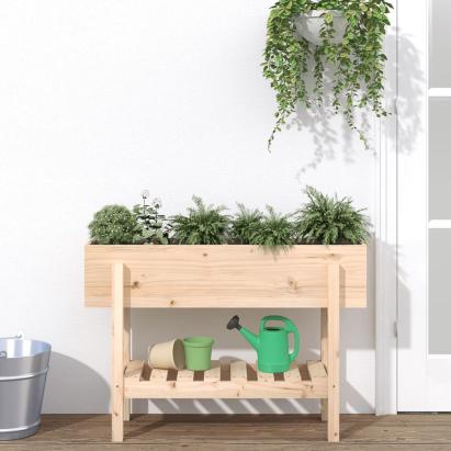 Strat înălțat de grădină, 101x30x69 cm, lemn masiv de pin GartenMobel Dekor