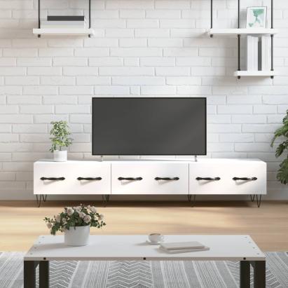 Comodă TV, alb, 150x36x30 cm, lemn prelucrat GartenMobel Dekor