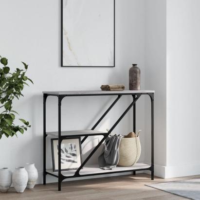 Măsuță consolă, gri sonoma, 88,5x30x75 cm, lemn prelucrat GartenMobel Dekor