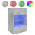 Comodă TV de perete cu lumini LED, gri beton, 40x30x60,5 cm GartenMobel Dekor