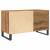 Dulap discuri stejar artizanal, 84,5x38x48 cm, lemn prelucrat GartenMobel Dekor