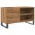 Dulap discuri stejar artizanal, 84,5x38x48 cm, lemn prelucrat GartenMobel Dekor