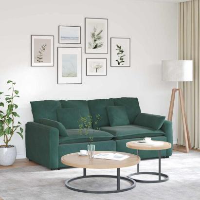 Canapea modulară cu perne, verde închis GartenMobel Dekor