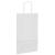 Pungi de hârtie 50 buc cu mânere albe 21x11x36 cm GartenMobel Dekor