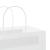 Pungi de hârtie 250 buc cu mânere albe 32x22x24 cm GartenMobel Dekor