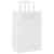 Pungi de hârtie 50 buc cu mânere albe 21x11x31 cm GartenMobel Dekor
