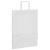 Pungi de hârtie 50 buc cu mânere albe 26x12x35 cm GartenMobel Dekor