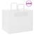Pungi de hârtie 250 buc cu mânere albe 32x22x24 cm GartenMobel Dekor