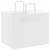 Pungi de hârtie 250 buc cu mânere albe 32x22x24 cm GartenMobel Dekor